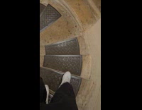 Down the Arc de Triomphe spiral stairs