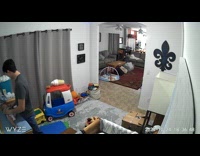 Kid jumps from furniture and fell down