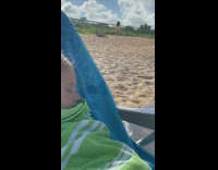 White bikini girl dances pink hula hoop