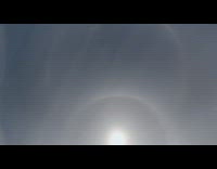 Parhelic circle halo around the sun overcast