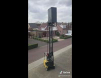 Fork lift dresser girl fall  