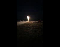 Fireworks lit but exploded towards the filmer