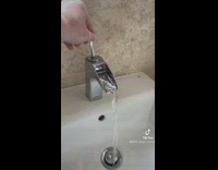 Man Opens Toilet Sink Slightly and Squeaks