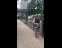 Woman step on lanternflies on the ground