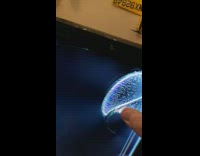 Guy presses down on broken screen