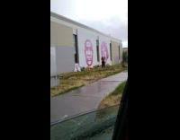 Two girls fist raised george floyd memorial 