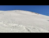 Skier spin stunt fail land on his front