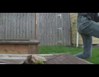 Guy breaks wrist after jumping over gate