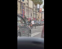 Collab IITW - Two Dancers Dance in Front of Cars on Hollywood Street 