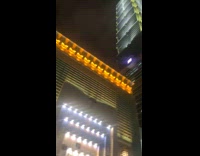 Pillar change light color night building