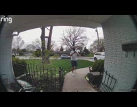 Man shatters submitters lamp yard