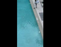 Girl stormtrooper costume mask pool yellow umbrella 