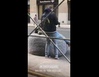 Collab IITW - Giant bean bag street crosswalk Times square