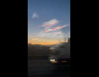 Clouds on sky with rainbow like color part 2