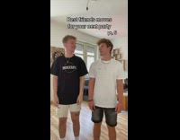 2 friends do sports inspired dance moves 