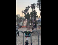 Guy girl music video beach blue bodysuit 