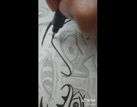 Collab BitchIG2 - Time lapse of drawing art on white paper