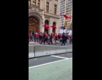 Religious group protesting against abortion