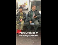 Tampon in nose subway 