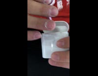 Guy buys fake pink airpods off wish app and loses other one, wooden airpod