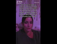 Girl with munchies thinks about mcdonalds order 