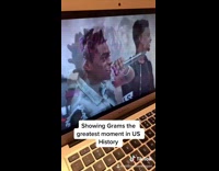 Collab BitchIG2 - Grandma watching music video laptop