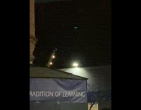 Lights flash above bank