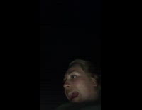 Frog underneath trampoline screaming at woman