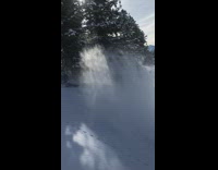 Blue jacket guy ski jump fail mountain 