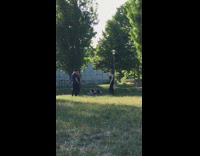 Couple kiss hug photo park third wheel