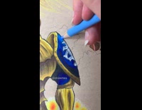 Time lapse of person coloring in drawing color pencil