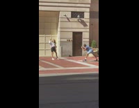 Man photographer bend split legs angle pictorial