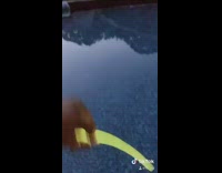 Guy fills above ground pool with glowsticks 