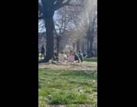 Collab winy - Man ride bike balance barrel on head park