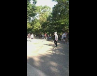 Guy clear round bowl helmet coronavirus park