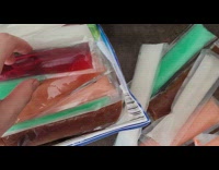 Juice in pack turns frozen when dropped