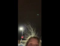 Girl static hair lightning strikes nearby 