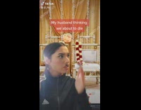 Girl raps sings WAP lyrics wedding husband 