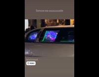 Submitter shows disco lights inside the limousine