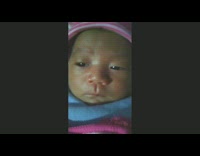 Baby wakes up with an angry face