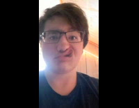 Guy raise side of lips really high