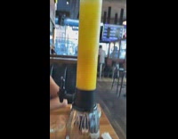 Guy tries to pour mimosa misses cup fail 