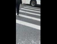 man green face make up striped pants