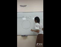 Mom teaches her daughter how to draw a circle