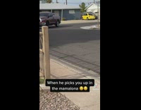 Girl gets picked up in truck with no seats 