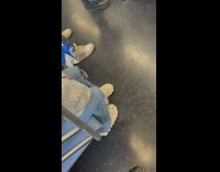 2 passengers with puffy woven slides 