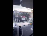 Collab BitchIG2 - Blue big rig truck pulling little yellow toy truck