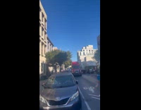 Semi truck stuck on turn cause traffic