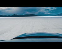 Point of View camera of a vehicle on the desert