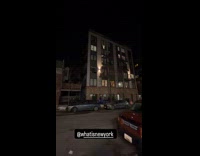 Lights of building flashing for a month